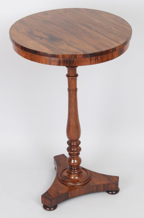 Fine Rosewood Circular Occasional Lamp Table