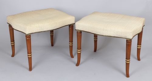 Pair of Early Nineteenth Century Continental Stools