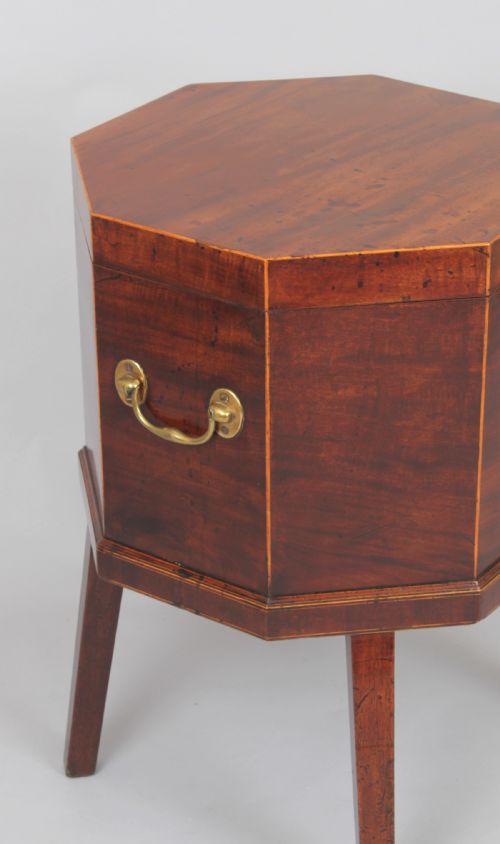 fig 1. George III period octagonal mahogany cellarette