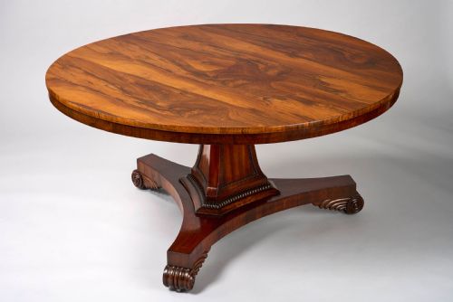 Large George IV Period Rosewood Circular Centre or Dining Table