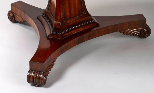 fig 1. Large George IV period rosewood circular centre or dining table