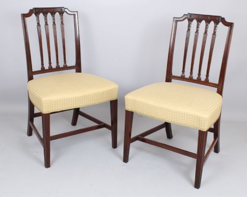 PAIR OF FINE GEORGE III PERIOD MAHOGANY SINGLE CHAIRS
