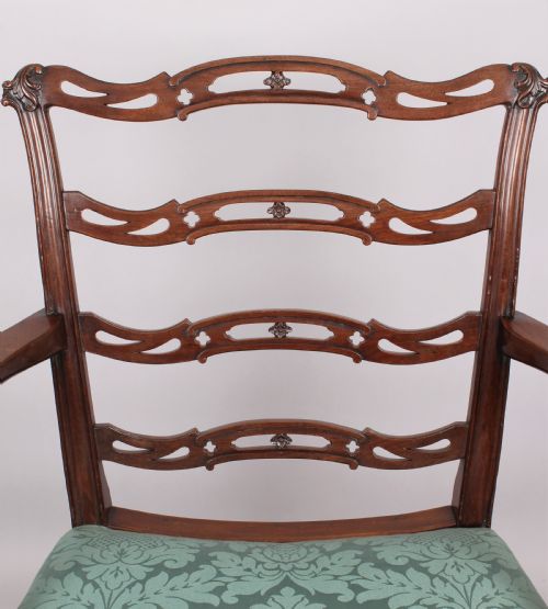 fig 1. A mid 18th century mahogany desk chair