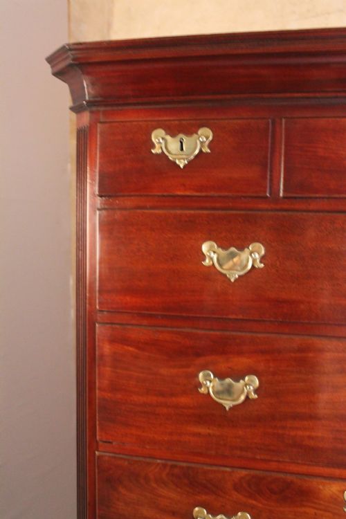 fig 1. Fine George II period 'red walnut' chest on chest