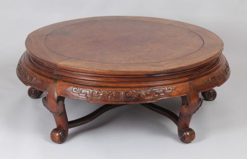 A 19th Century Chinese Hardwood Circular 'Opium' Table