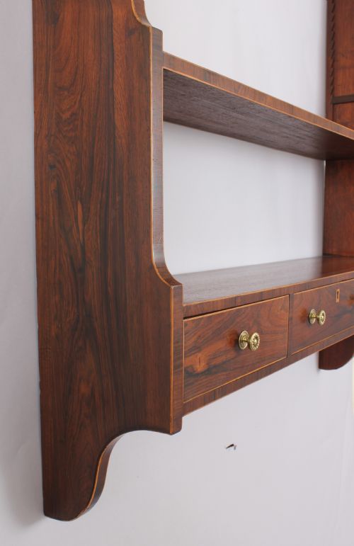 fig 1. Unusual George III period mahogany hanging shelves