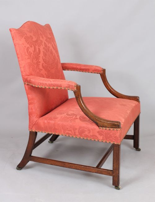 fig 1. An important and fine mahogany Gainsborough armchair