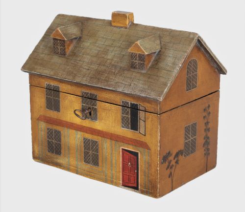 A Charming 19th Century 'House' Tea Caddy
