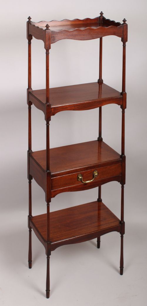 Rare George III Period Mahogany Pyramid-form Whatnot