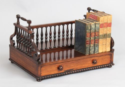 fig 1. A fine Regency period rosewood book carrier in the manner of Gillows of Lancaster