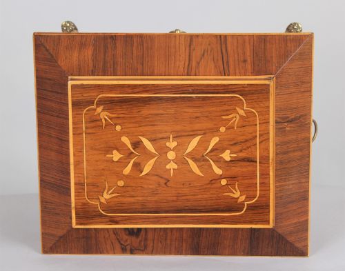 fig 1. Regency period mahogany work box of sarcophagus shape