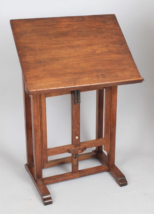 A Late 19th Century English Oak Artist's Easel by C Roberson & Co