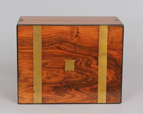 fig 1. Victorian golden walnut writing box