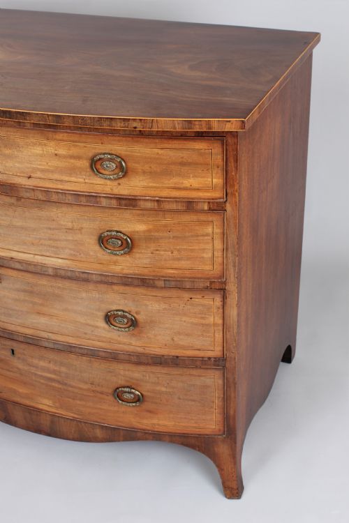 fig 1. George III period mahogany bow fronted chest of drawers in the manner of Gillows of Lancaster