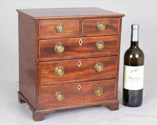 fig 1. Delightful late 18th century miniature chest of drawers