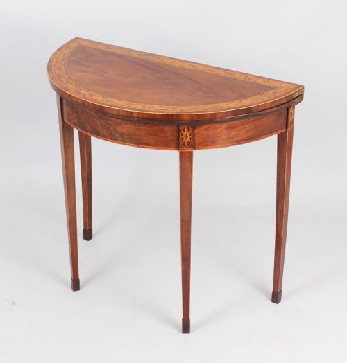 George III Period Mahogany Semi-circular Table