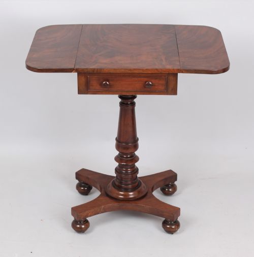GEORGE IV PERIOD MAHOGANY SMALL DROPLEAF TABLE - ADDITIONAL PHOTO 4