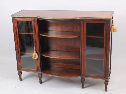 EARLY 19TH CENTURY SHERATON PERIOD UNUSUAL AND FINE QUALITY MAHOGANY SIDE CABINET