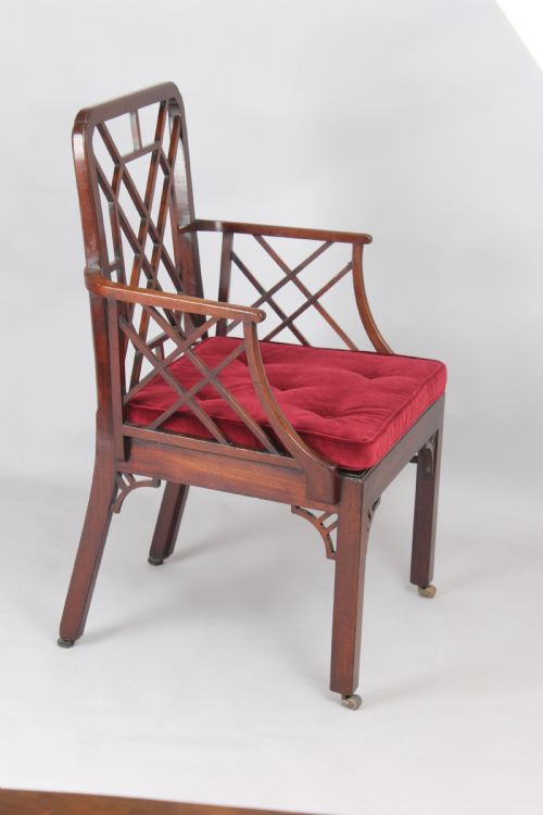 fig 2. George III period mahogany ‘Cockpen’ arm-chair with rounded rails