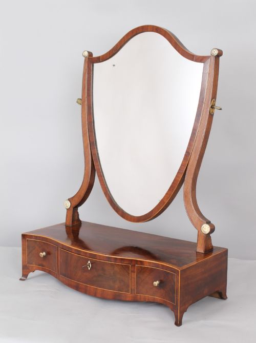 George III Period Mahogany Toilet Mirror