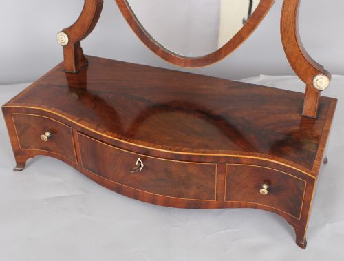 fig 1. George III period mahogany toilet mirror