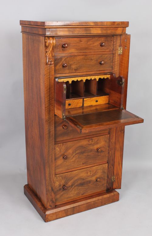 fig 1. Early Victorian rosewood Wellington chest