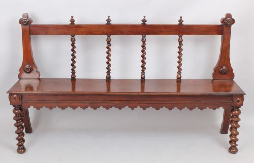 fig 1. Mahogany hall bench