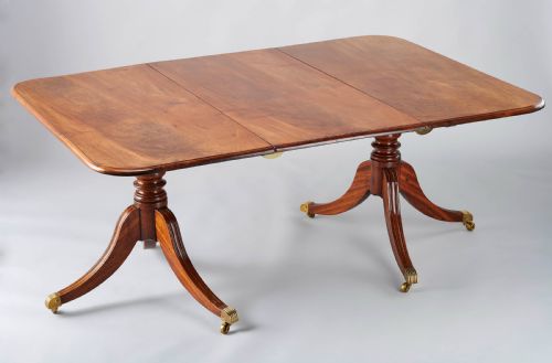 George IV Period Mahogany Twin-pedestal Dining-table of Good Mellow Colour