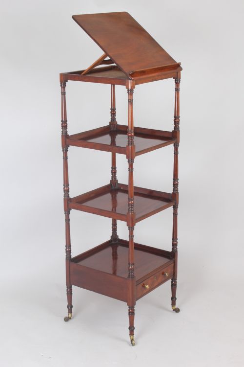 Early 19th Century Regency Period Mahogany Four Tray Whatnot