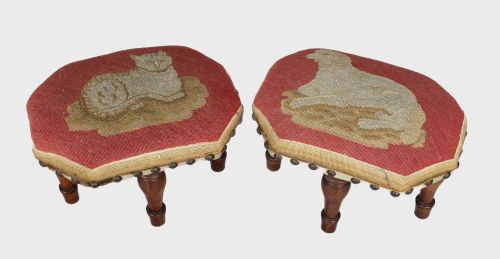 Pair of Victorian Octagonal Foot-stools