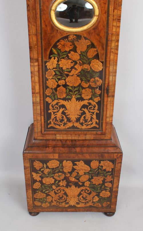 fig 1. A walnut marquetry long-case clock