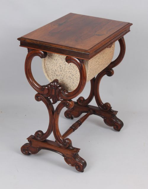 fig 1. William IV period rosewood work-table