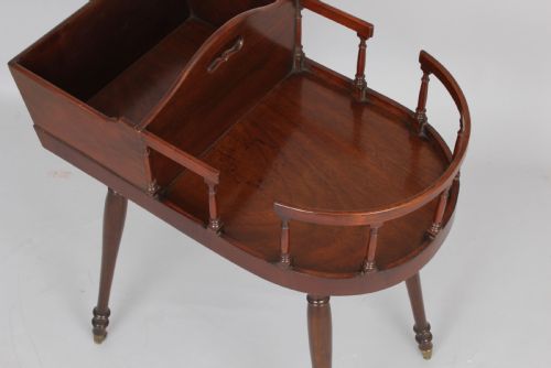 A RARE GEORGE III MAHOGANY KNIFE BOX AND PLATE BASKET - ADDITIONAL PHOTO 2
