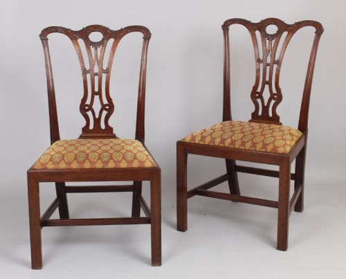 Pair of George III Mahogany Side Chairs