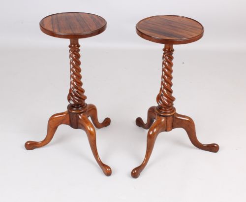 fig 1. An unusual pair of early 19th century tripod tables