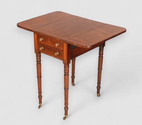 ROSEWOOD PEMBROKE TABLE WITH TWO DROP LEAVES - ADDITIONAL PHOTO 4