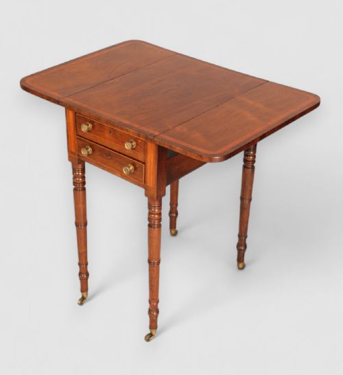 ROSEWOOD PEMBROKE TABLE WITH TWO DROP LEAVES - ADDITIONAL PHOTO 5