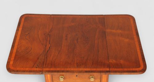 ROSEWOOD PEMBROKE TABLE WITH TWO DROP LEAVES - ADDITIONAL PHOTO 8