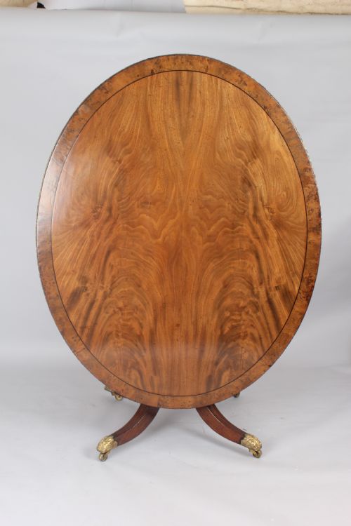 FINE REGENCY PERIOD MAHOGANY OVAL PEDESTAL BREAKFAST CENTRE TABLE - ADDITIONAL PHOTO 2