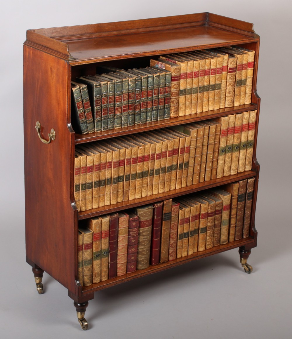 George IV period mahogany open bookcase View II
