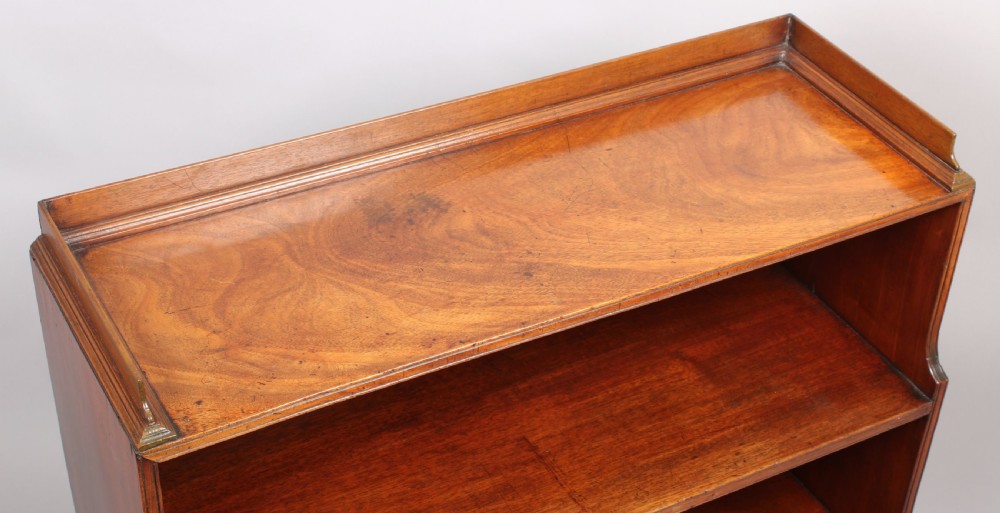 George IV period mahogany open bookcase View III