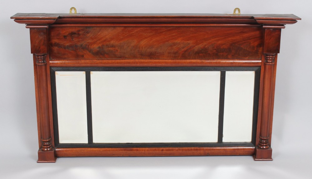 William IV Period Mahogany Overmantel Mirror