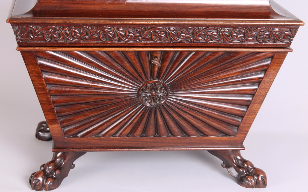 George IV Period Solid Rosewood Casket in the Anglo-Indian Manner View III