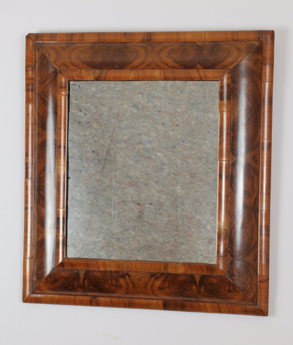 William and Mary Period Walnut Oyster-piece Mirror
