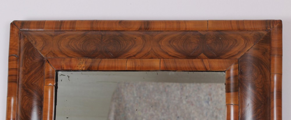 William and Mary Period Walnut Oyster-piece Mirror View II