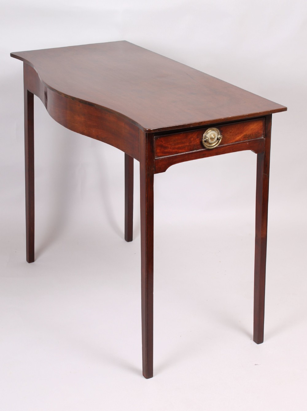 George III Period Mahogany Side-table of simple Serpentine form View II