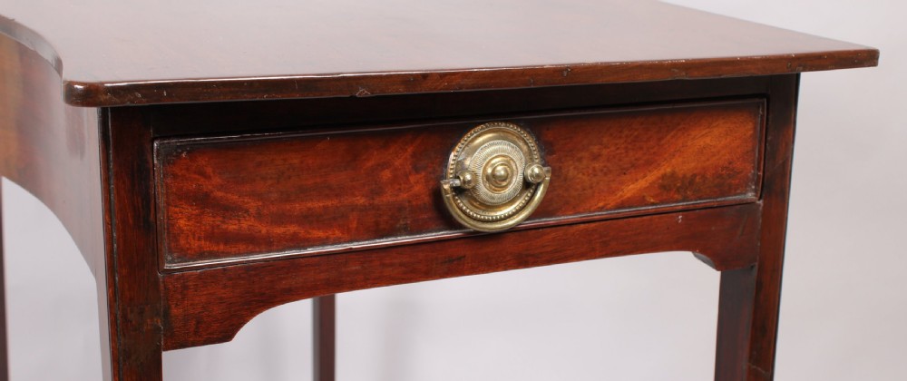 George III Period Mahogany Side-table of simple Serpentine form View III