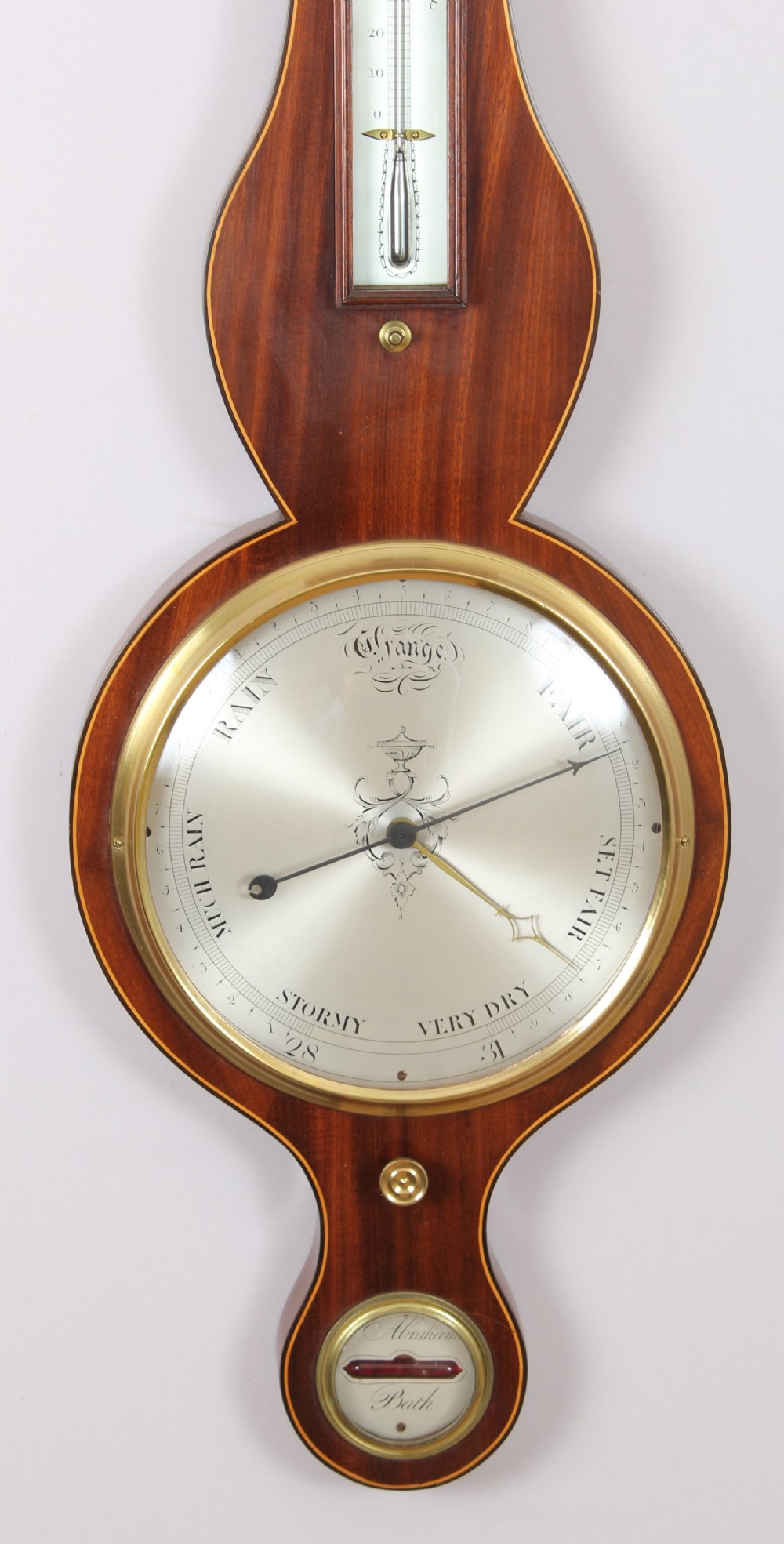 Early 19th Century Mahogany Wheel Barometer by Abraham of Bath View II