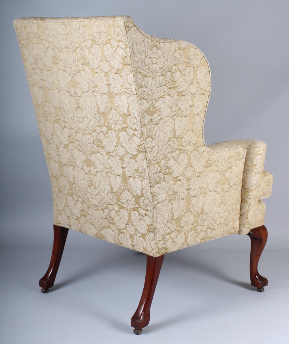 Wing Arm-chair on Walnut Cabriole Legs View II