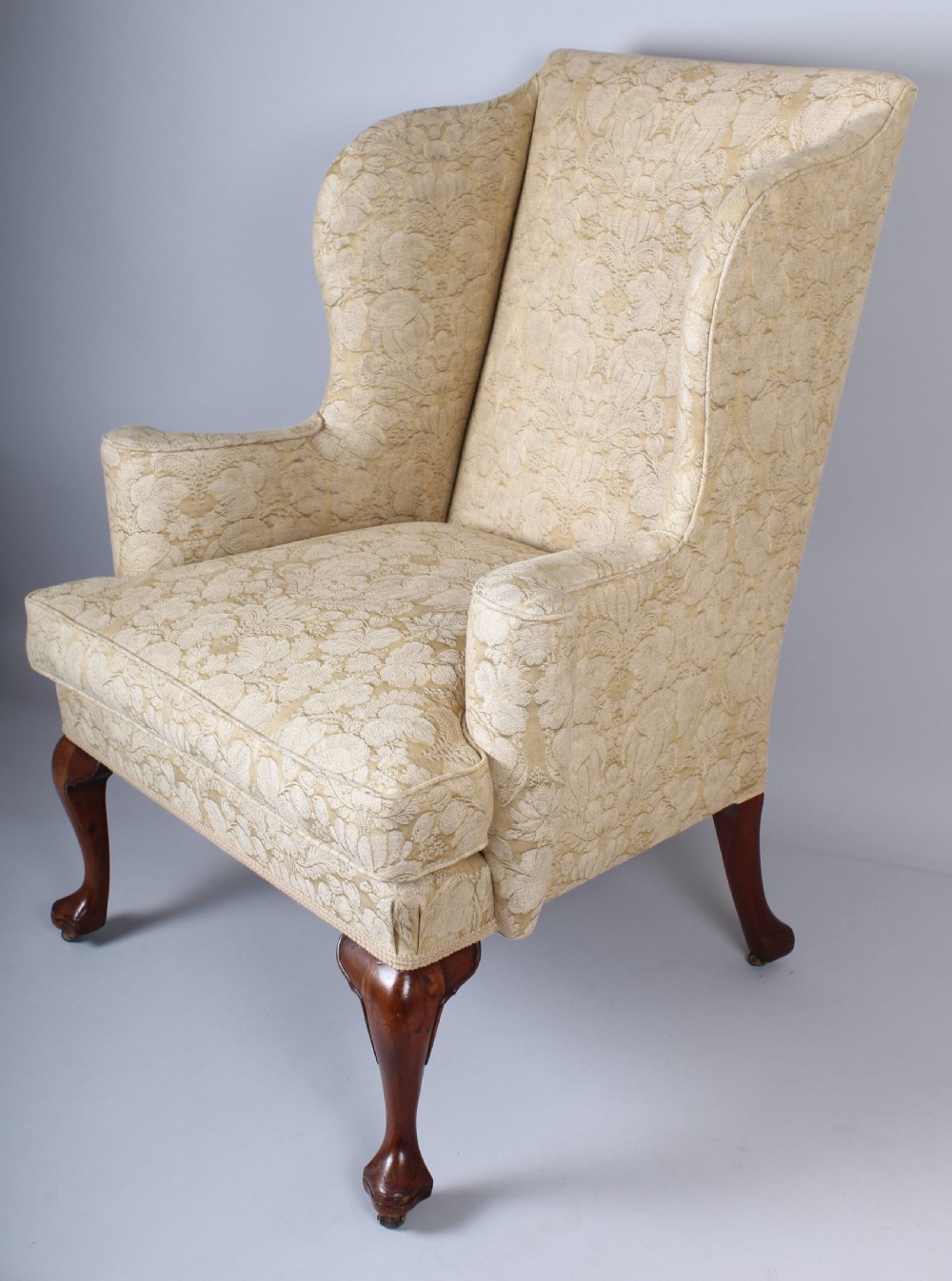 Wing Arm-chair on Walnut Cabriole Legs View III